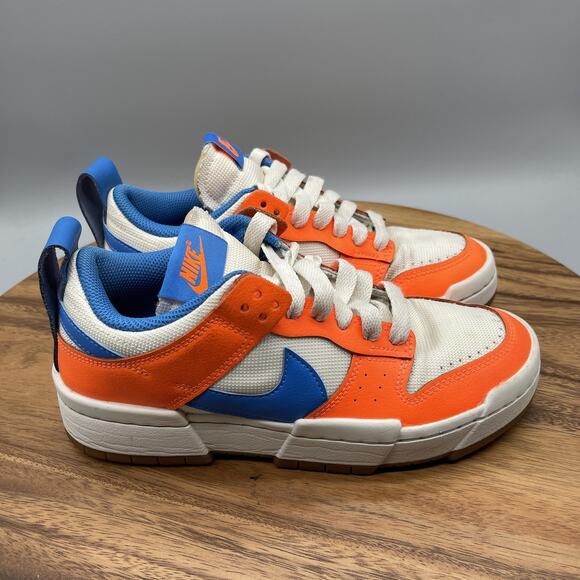 Nike Dunk Low Disrupt Shoes Womens Size 7 Sail Orange Blue Gum Sole - Picture 1 of 8